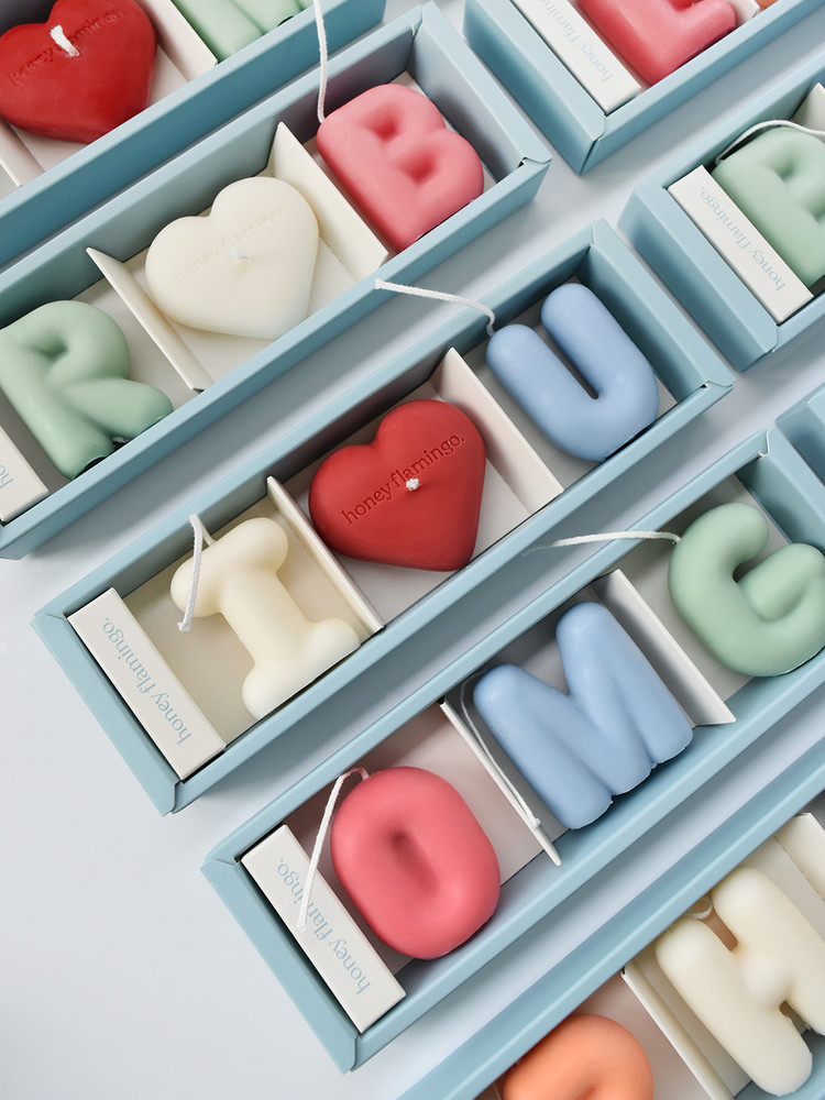 私だけのオブジェキャンドル】アルファベットキャンドルセット