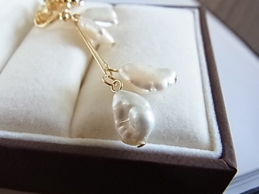 ケシバロックパールイヤリング | iichi 日々の暮らしを心地よくする