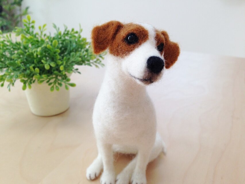 ジャック・ラッセル・テリア＊羊毛フェルト＊ | iichi 日々の暮らしを