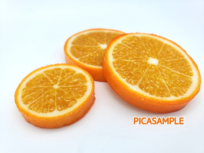 オレンジ（両面細工）小サイズ☆リアルな食品サンプルのフルーツピアス
