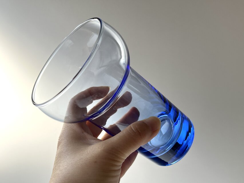 iittala】Rondo フラワーベース（ブルー）・イッタラ Kerttu Nurminen