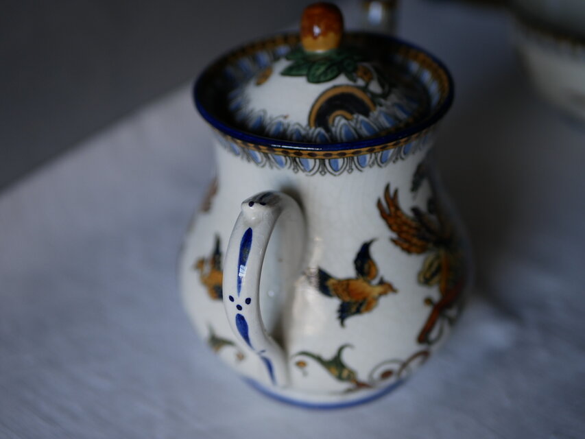 GIEN ジアン ポットとカップ＆ソーサー フランスアンティーク