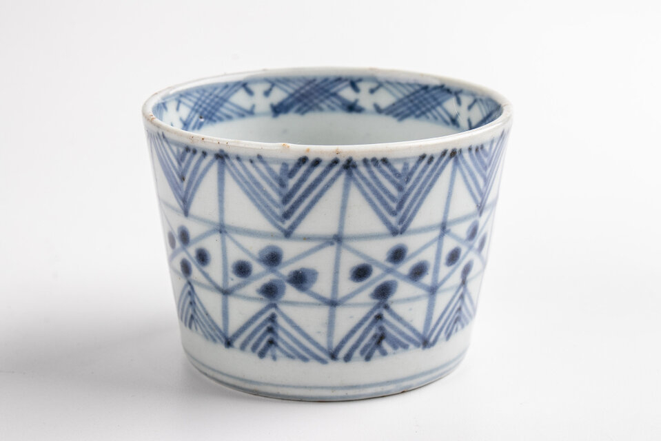 古伊万里 染付 松竹梅図案文 そば猪口 1客 明治時代 個体B | iichi