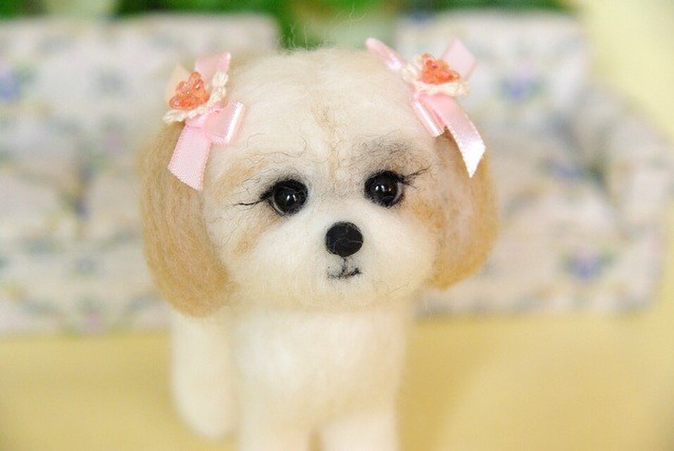 □羊毛フェルト シーズー 犬 | iichi 日々の暮らしを心地よくする