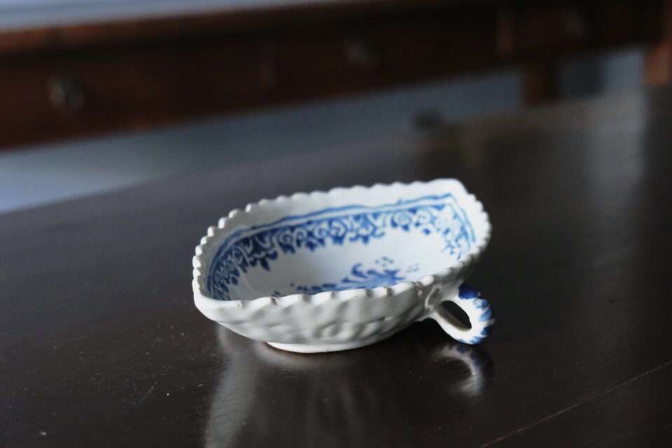 18世紀 南仏 陶器 青絵 ラヴィエ フランス アンティーク 0502453