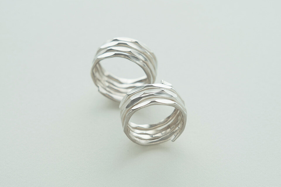 現品限り】槌目シルバーリング SR104（13号） | iichi 日々の暮らしを