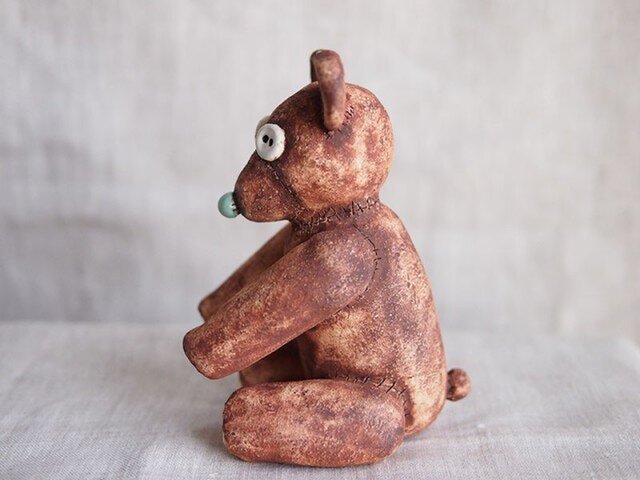 陶のぬいぐるみ（クマのTeddy） | iichi 日々の暮らしを心地よくする