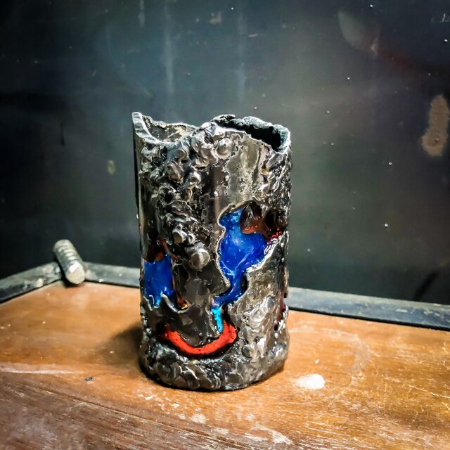 アイアン アロマ キャンドルホルダー ステンドグラス風 | iichi 日々の