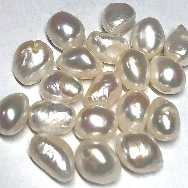 高品質バロック淡水パール 大粒 3粒【縦:11mm~12mm/横:9mm~10mm】本