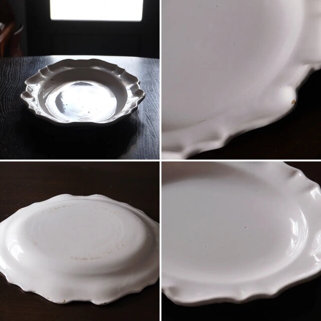 ムスティエ 花リム オーバルプレート アンティーク 050152 | iichi