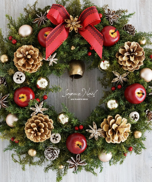 クリスマス・リース（1623）～ Joyeux Noël ～ 30cm | iichi 日々の