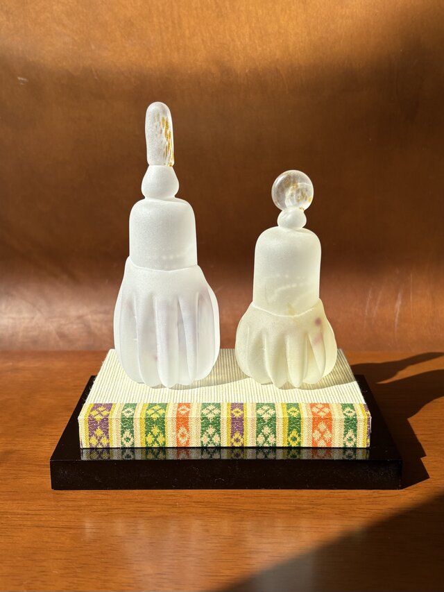 ガラスのお雛様 白無垢泡入り雛人形⑤ おひなさま | iichi 日々の