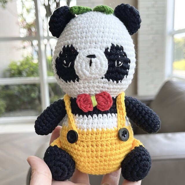 あみぐるみ パンダちゃん おもちゃ 出産祝い 子供 誕生日 編みぐるみ