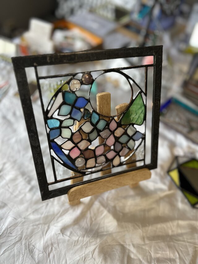 紫陽花 ステンドグラスパネル | iichi 日々の暮らしを心地よくする