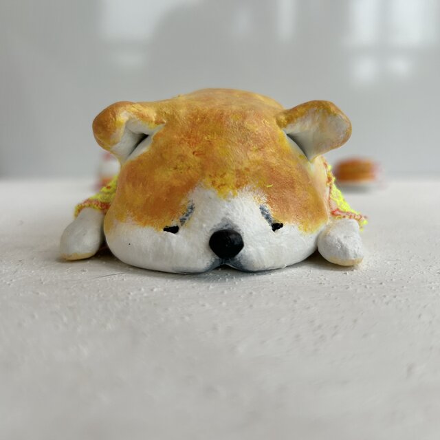 おひるねぺちょーん 秋田犬 お菓子 アートドール | iichi 日々の暮らし