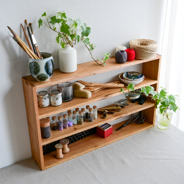 クルミの木の棚 3段 ディスプレイ 展示 イベント | iichi 日々の暮らし