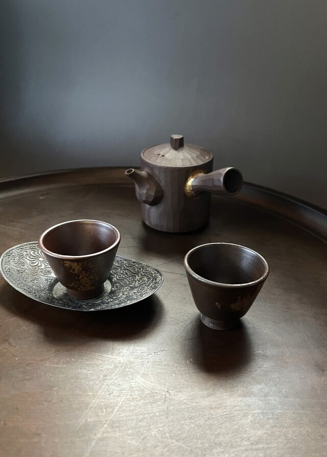 備前焼 木村陶峯 猪口2客 中国茶 煎茶 盃 yk235 | iichi 日々の暮らし