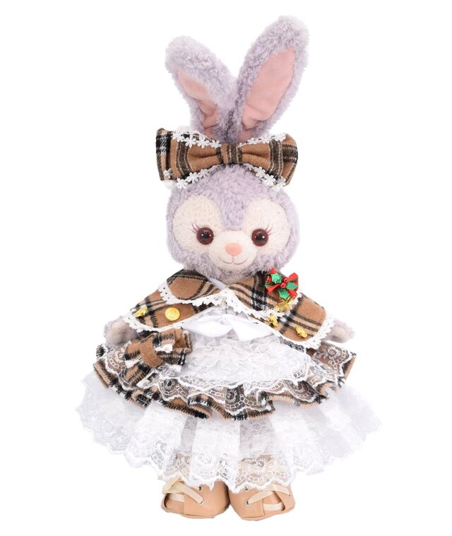 ステラルー 服 着せ替え コスチューム ケープ付キャメルチェックドレス