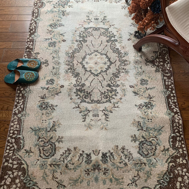 トルコヴィンテージラグ 202×116 トルコラグ 石田ゆり子さん