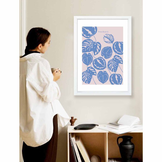スカンジナビアカラー 植物 送料無料 イラスト A4〜A0 ポスター アート