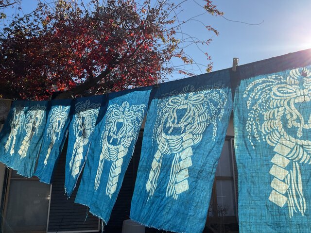 藍染 正月飾り しめ縄 小サイズ | iichi 日々の暮らしを心地よくする