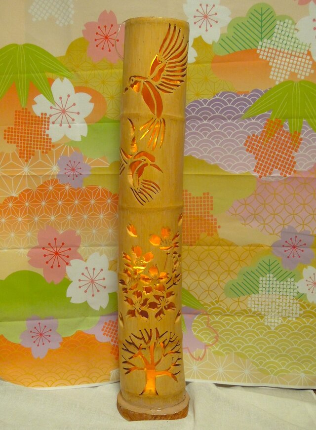 竹灯り 〜桜と舞う〜 竹灯籠 極太孟宗竹 | iichi 日々の暮らしを