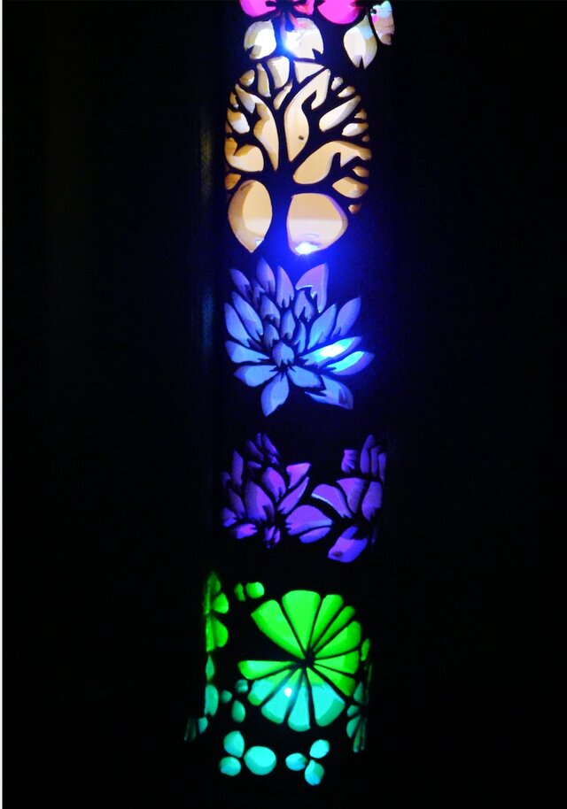 ☆超大型☆ 竹灯り 彩シリーズ 〜桜・蓮〜 竹灯籠 孟宗竹 | iichi 日々