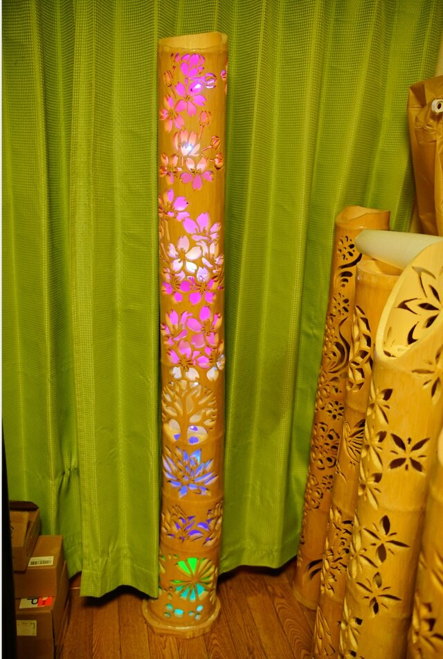 ☆超大型☆ 竹灯り 彩シリーズ 〜桜・蓮〜 竹灯籠 孟宗竹 | iichi 日々