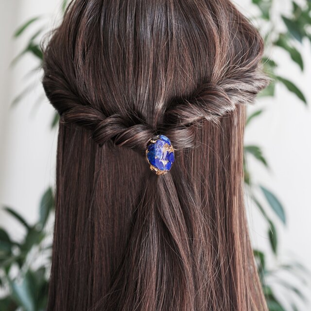 お好みにオーダー！☆宝石の水族館ヘアアクセ☆ヘアピン/ヘアゴム