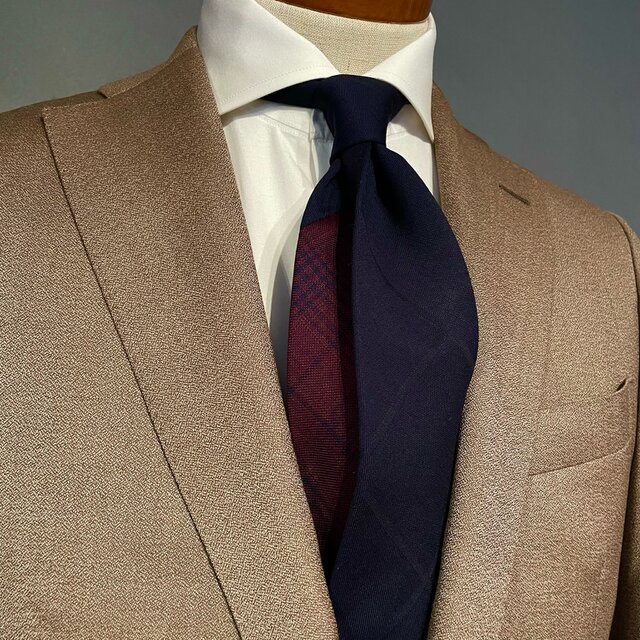 受注製作】イタリア生地 バイカラー プレゼント ギフト ネクタイ【別途