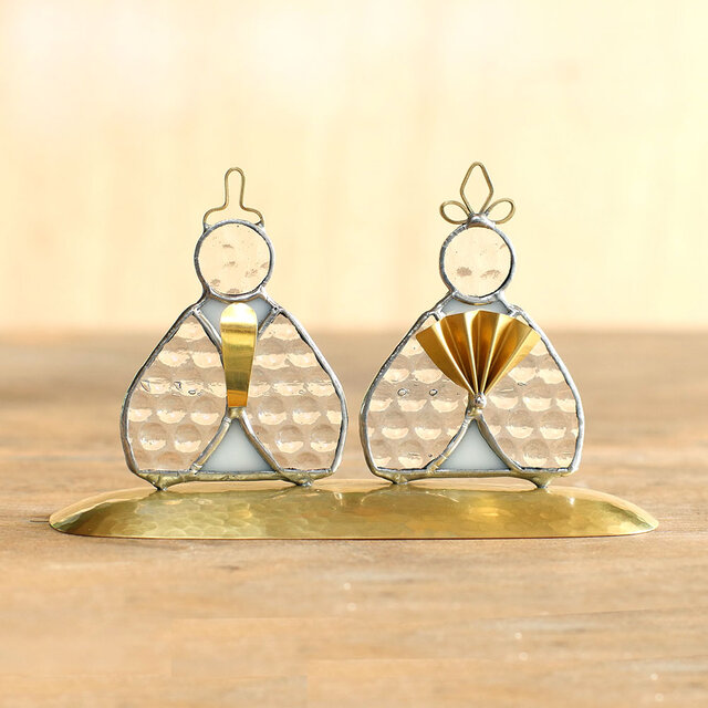 ステンドグラスのお雛様 ひな人形（クリアー＋ホワイト） | iichi 日々