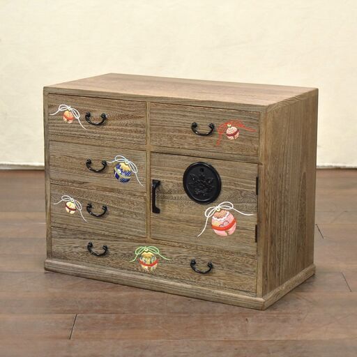 ヤ取終了12/2】≪zyt1722ジ≫ 浅草 箱長 片開きタンス 桐 鍵付 桐