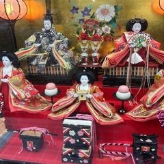 オルゴール 豪華ガラスケース入り 雛人形 ひな人形 五人飾り