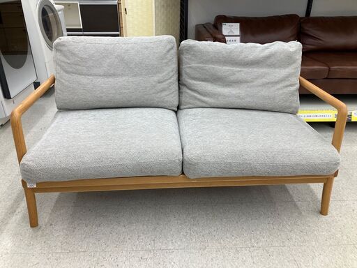 KEYUCA (ケユカ) 2.5人掛けソファー 幅:約150㎝ ナチュラル×グレー