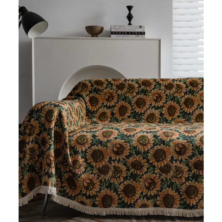 レトロアンティークフリンジ花柄ソファーカバー ソファーカバー マルチ