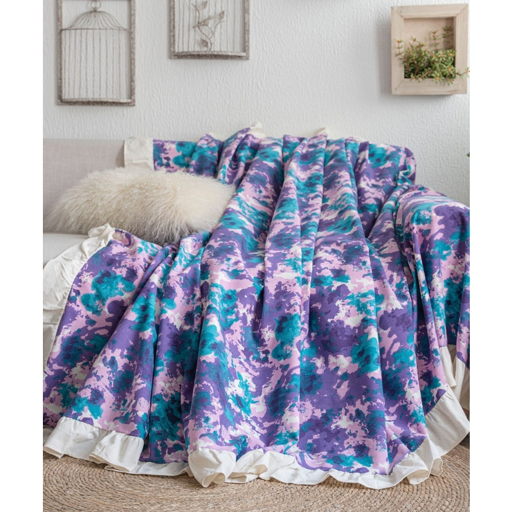 レトロアンティークフリンジ花柄ソファーカバー ソファーカバー マルチ