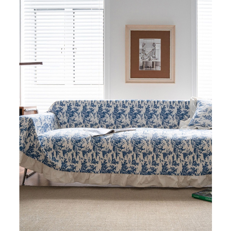 レトロアンティークフリンジ花柄ソファーカバー ソファーカバー マルチ