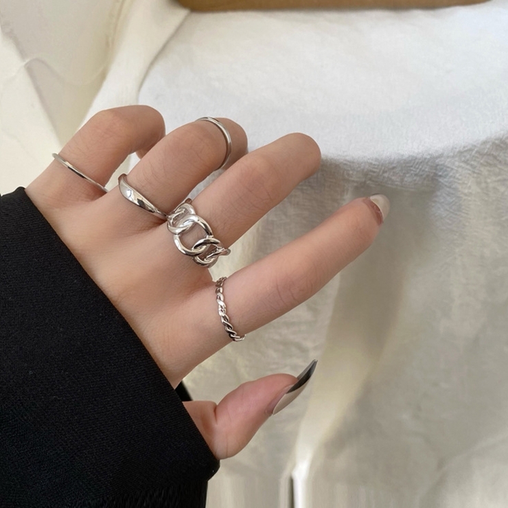 リングセット レディース 韓国風 指輪[品番：II000008213