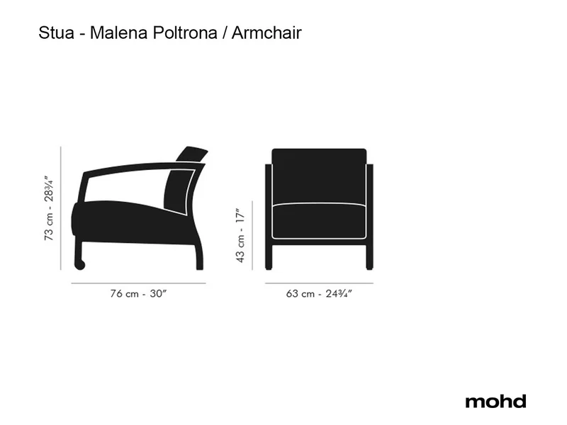 Malena Armchair Stua designed by Jon Gasca | Mohd Shop