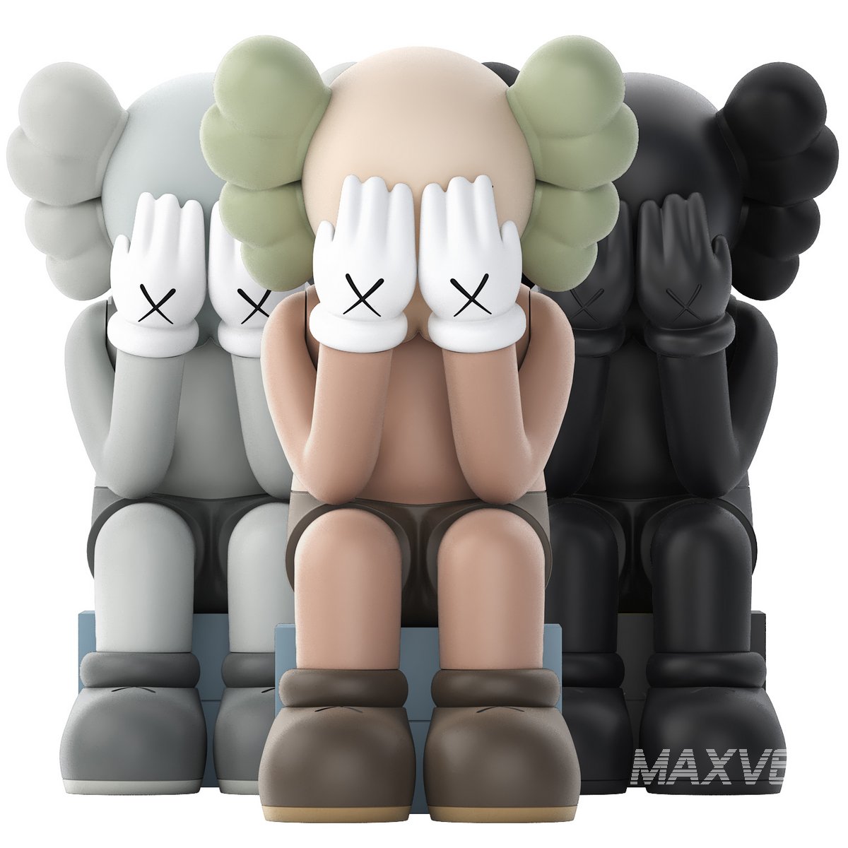 kaws passing through open edition vinyl figure 3d model Download Maxve