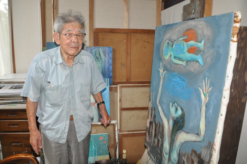 東京大空襲にガザ戦闘…戦争描く98歳画家「人が死ぬのは嫌だ」 | 毎日新聞