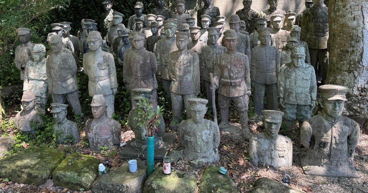 探訪珍スポット：「俺たちを忘れないでくれ」 表情異なる軍人像92体