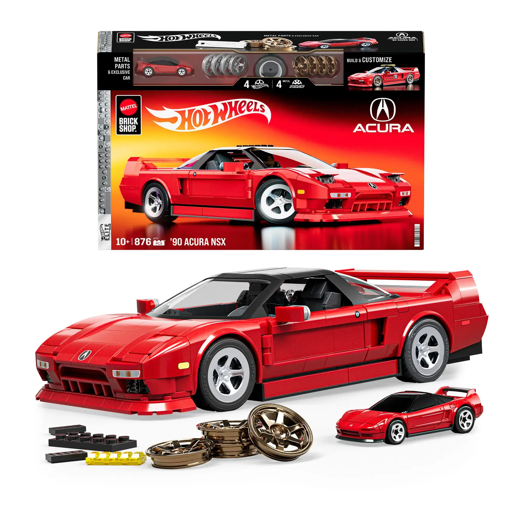 Mattel Brick Shop Hot Wheels '90 Acura NSX • Set JFT17