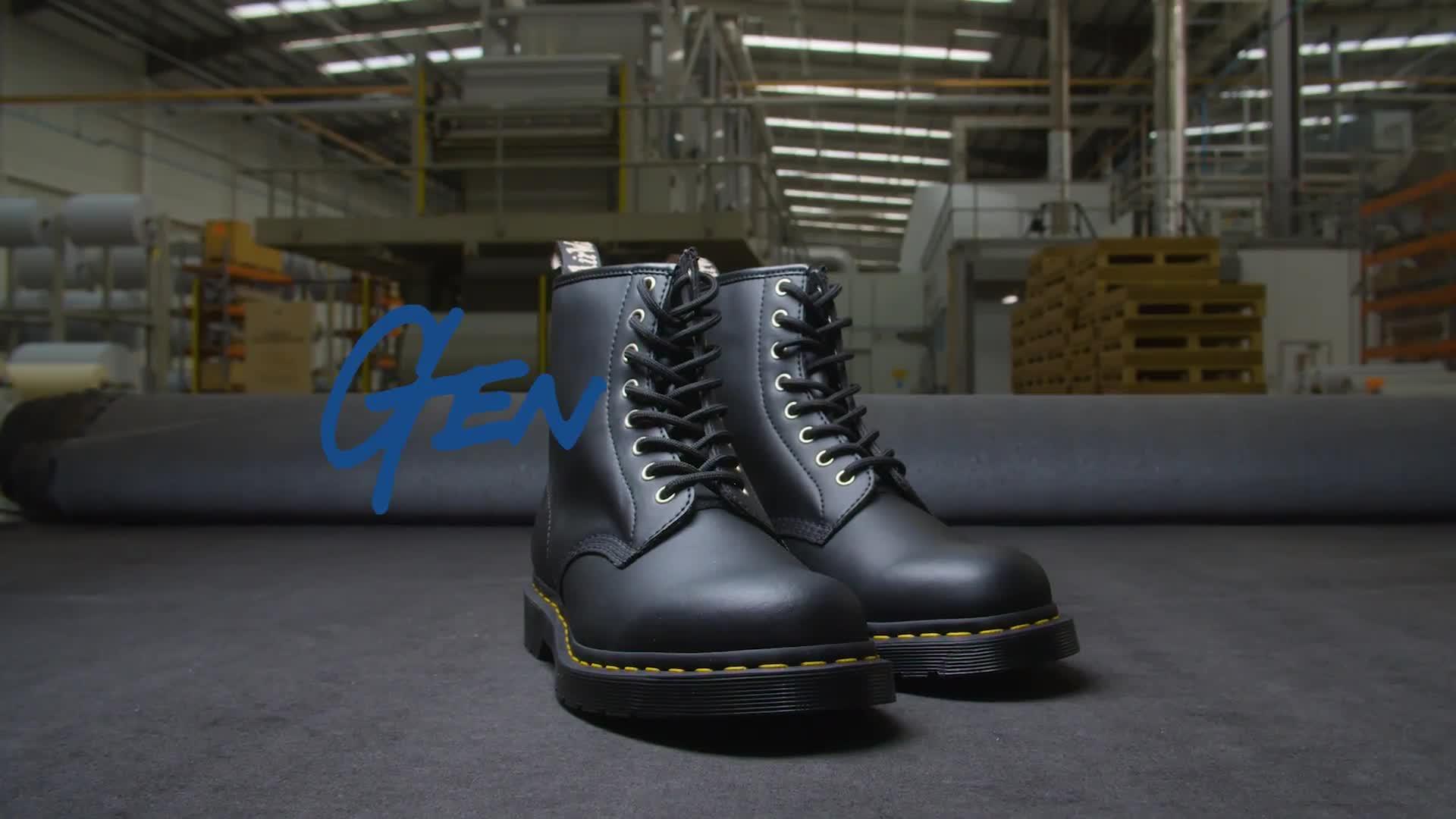 1461 Platform Genix Nappa Reclaimed Leather Oxford Shoes in Black