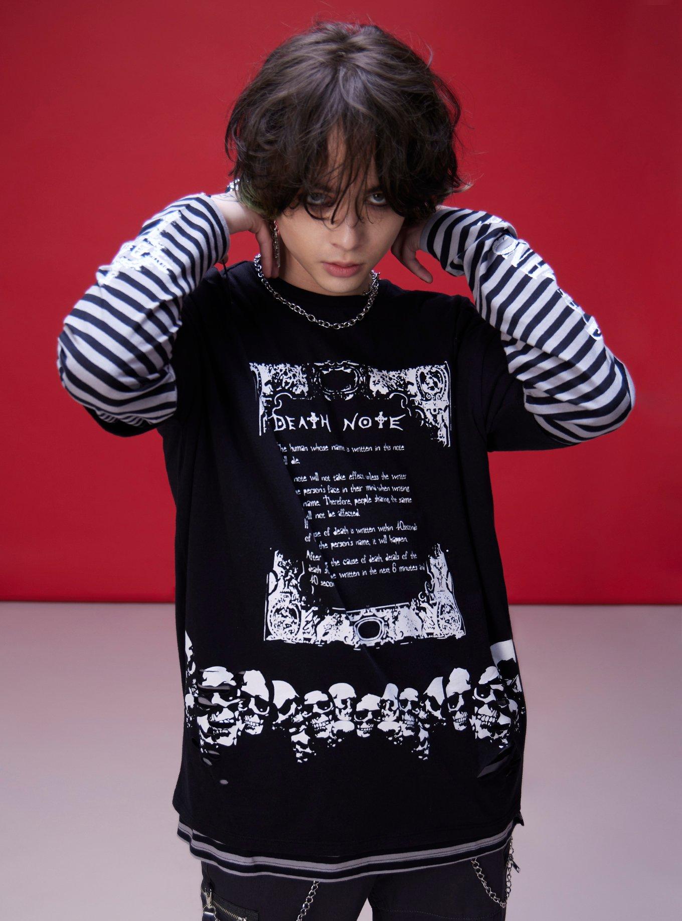 Death Note Rules Stripe Twofer Long-Sleeve T-Shirt | Hot Topic
