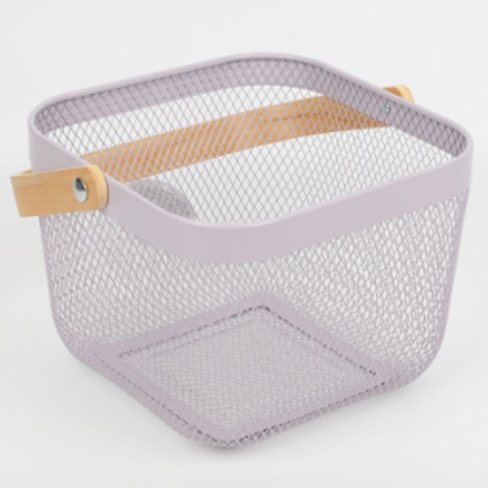 ナフコ ナチュラルハンドルバスケット ラベンダーの通販｜その他収納
