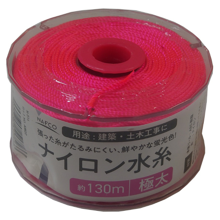 リール巻ナイロン水糸 N-516 極太 ピンクの通販｜水糸・墨ツボ｜測定