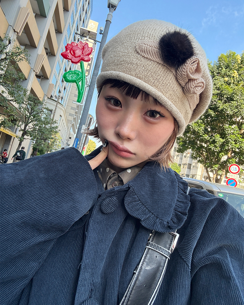 ファーボンボンウールニットビーニー | ファッション通販サイト NUGU