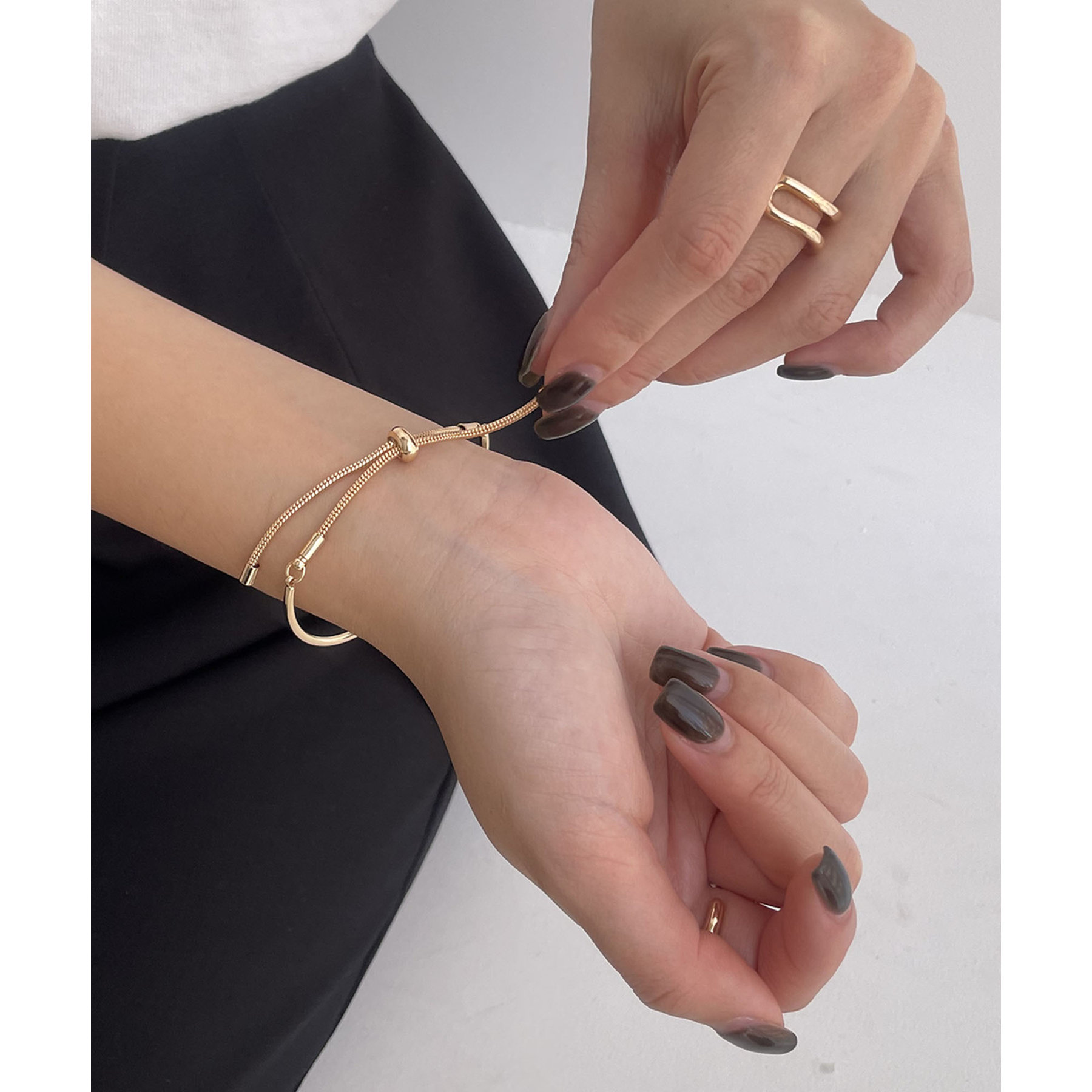 GOLDY/ゴールディ〉スライドボールノットブレス | ファッション通販