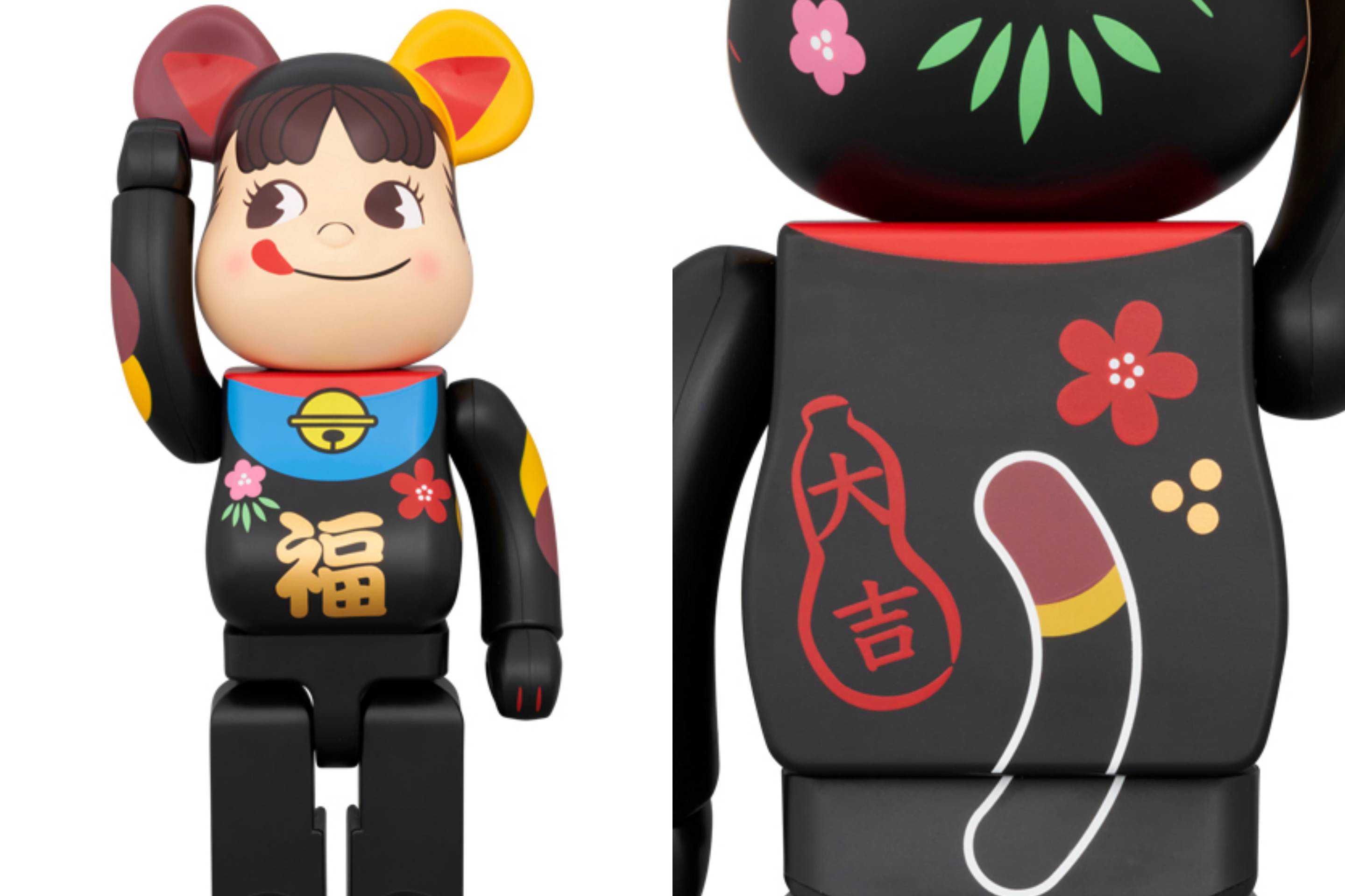 BE@RBRICK 招き猫 ペコちゃん 福 黒 100％ & 400％」が不二家ネット